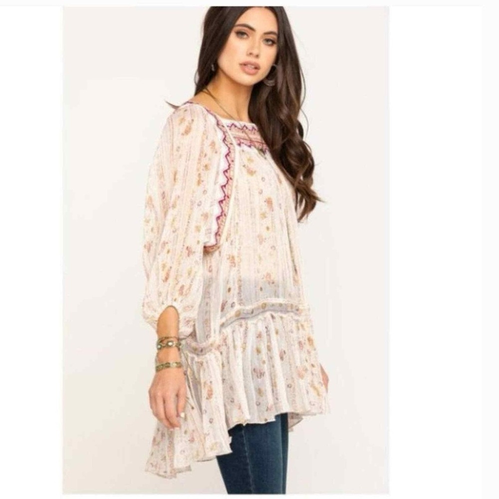 Free People Dance Magic Tunic in Ivory Colorway - Picture 2 of 16